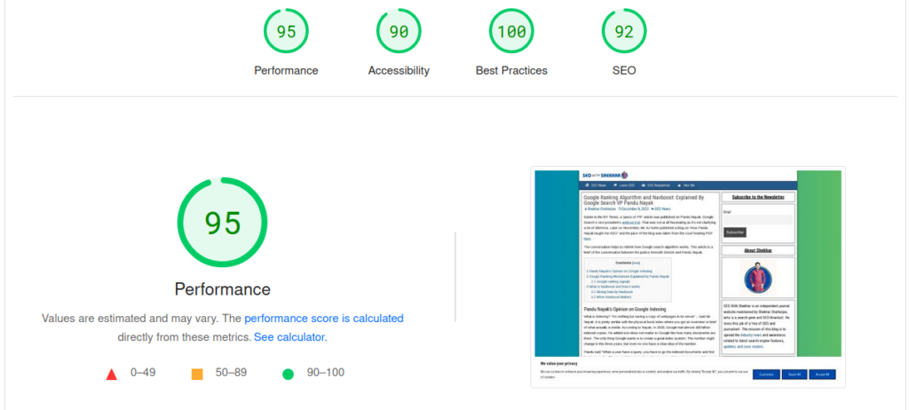 pagespeed dev SEO Metrics