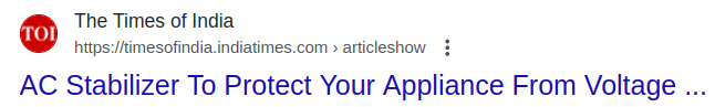 serp google on best stabilizer for ac result #1