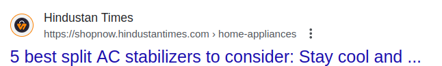 serp google on best stabilizer for ac result #2